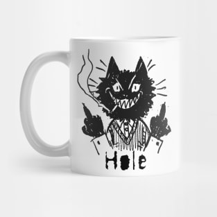 hole and the bad cat Mug